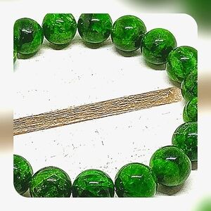 NWTs Russian Diopside Green Beaded Bracelet